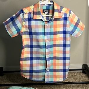 Boys Shirt Children’s Place kids Shirt 5T Multicolor Square Striped